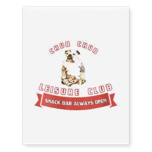 Womens English Bulldog Gift Temporary Tattoos