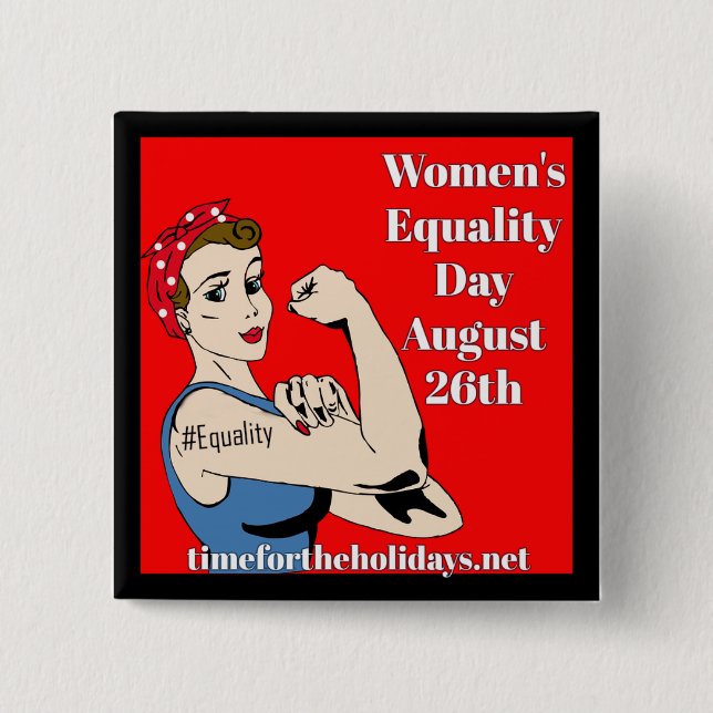 Women's Equality Day August 26th Button (Front)