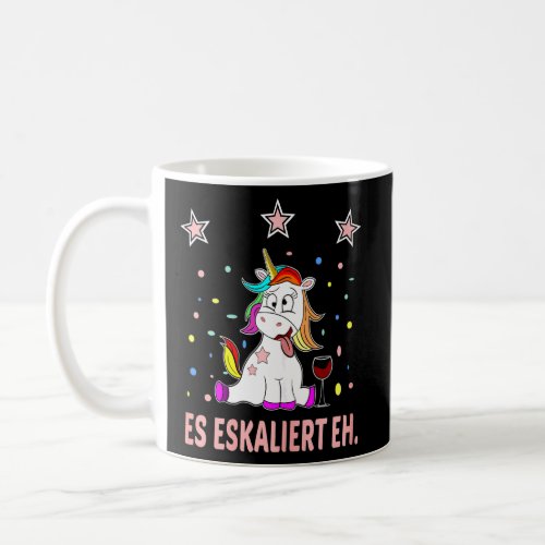 Womens Es Escaliert Eh Sauf Unicorn Wine Saying Wi Coffee Mug