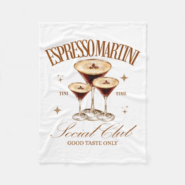 Womens Espresso Martini Social Club Drinking Tail  Fleece Blanket (Front)
