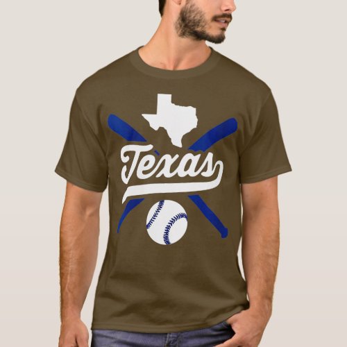 Womens exas Baseball Vintage State Pride Love City T_Shirt