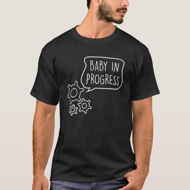 Women's Expectant Mother Gift | Baby Loading Mom I T-Shirt (Front)