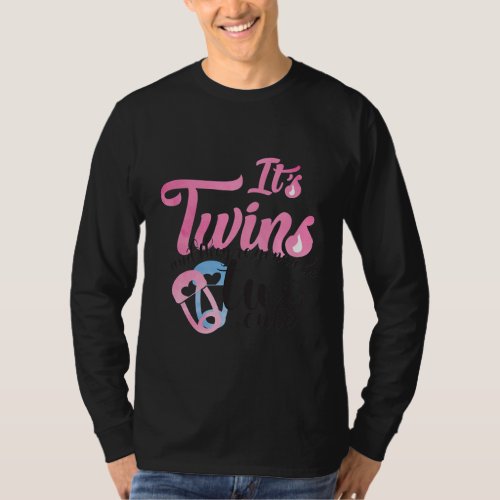 Womens Expecting Twin Babies Mom I Two Cute T_Shirt