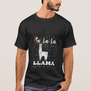 Womens Fa La La LLama Christmas Lamma Lama Tree Li T-Shirt
