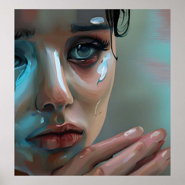 Women's Face | AI Generated Artwork Poster (Front)