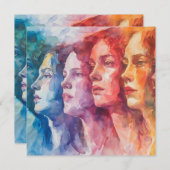 Women's Faces - Watercolor Painting (Front/Back)