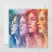 Women's Faces - Watercolor Painting (Front)