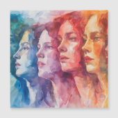 Women's Faces - Watercolor Painting (Front)