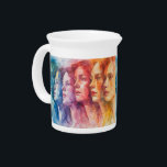 Women's Faces - Watercolor Painting Beverage Pitcher<br><div class="desc">Artwork by Brady Arnold.</div>