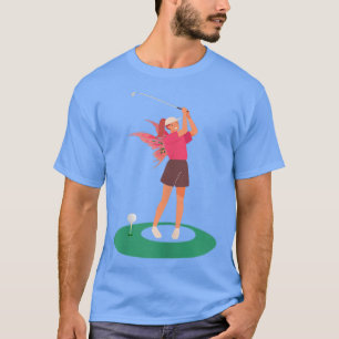 Womens Fairy Playing Golf Golfing Golfers Fairies  T-Shirt