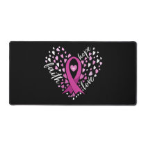 Womens Faith Hope Love Breast Cancer Awareness Pin Desk Mat