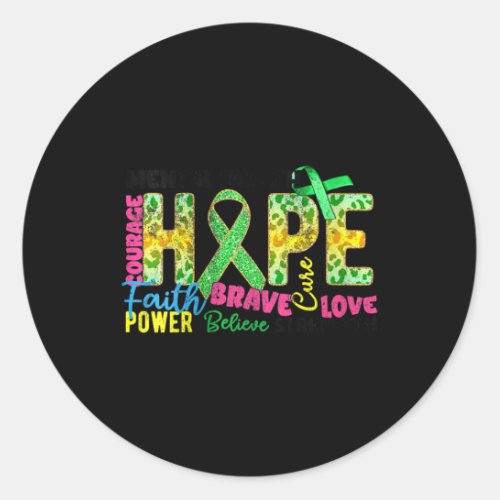 Womens Faith Hope Love Men Women Kids Mental Healt Classic Round Sticker