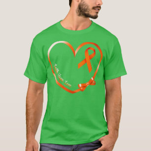 Womens Faith Hope Love Orange Ribbon Leukemia Awar T-Shirt