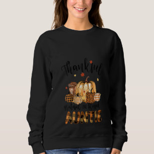 Womens Fall Autumn Thankful Auntie Pumpkin Thanksg Sweatshirt