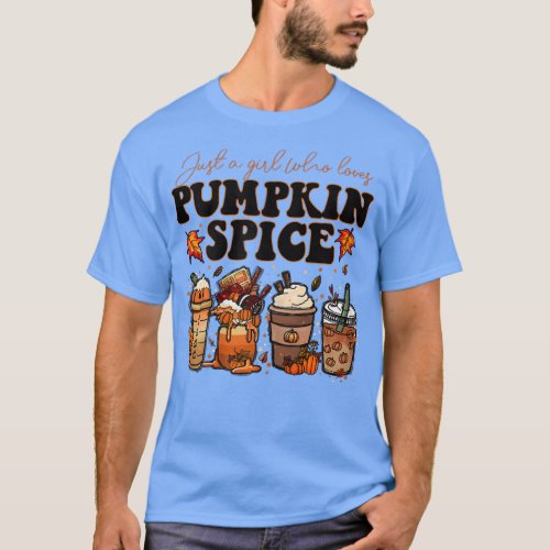 Womens Fall Coffee Pumpkin Spice Latte Iced Warm A T_Shirt