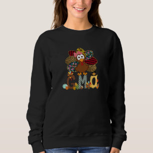 Womens Fall Turkey Gma Thanksgiving Doodle Grandm Sweatshirt