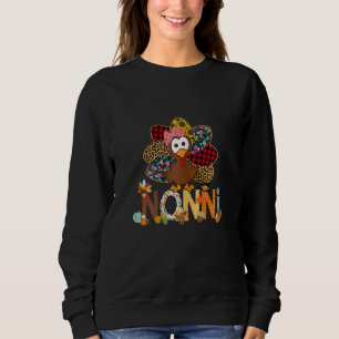Womens Fall Turkey Nonni    Thanksgiving Doodle Gr Sweatshirt