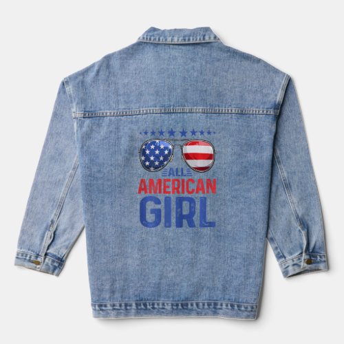 Womens Family Matching Sunglusses All American Gir Denim Jacket