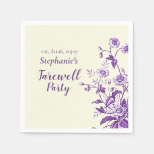 Women's Farewell Party Lavender Wildflower  Napkins