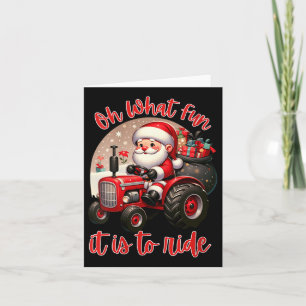 Womens Farm Truck Oh What Fun It Is To Ride Santa Card