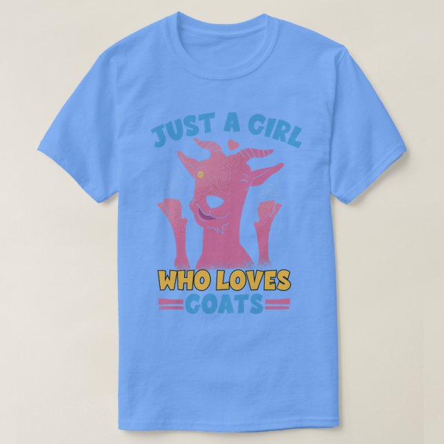 Womens Farmer Quotes Farm Goat Apparel Just A Girl T-Shirt (Design Front)