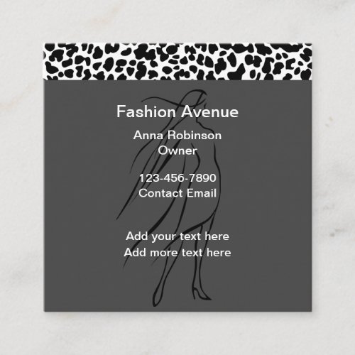 Womens Fashion Apparel Theme Business Cards