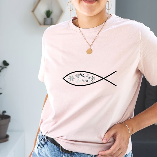 Womens Fashion Ayasha Fish Logo Pink Womens  T_Shirt