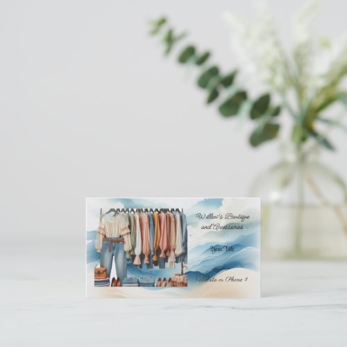 Womens Fashion Boutique Accessories Business Card