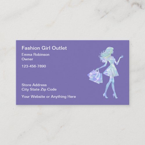 Womens Fashion Retail Store Business Cards