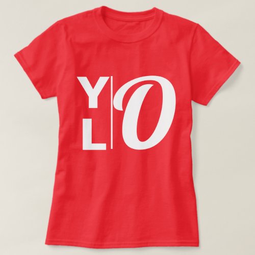 Womens Fashion Slogan Graphic YOLO T_Shirt