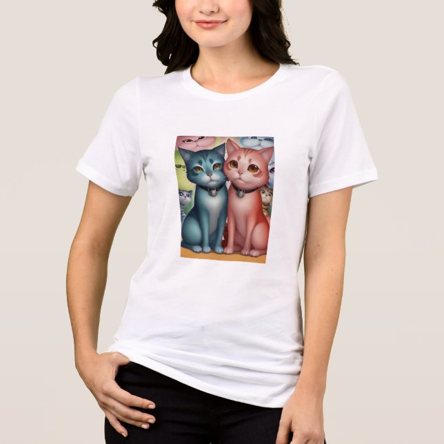 Women's Fashion T-Shirt - Chic, Comfortable, and V Tri-Blend Shirt (Front)