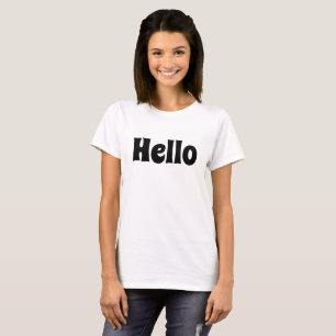 Women's fashion vintage style HELLO novelty tee