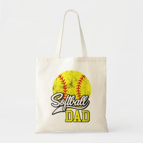 Womens Fathers Day For Dad Softball Dad Baseball D Tote Bag