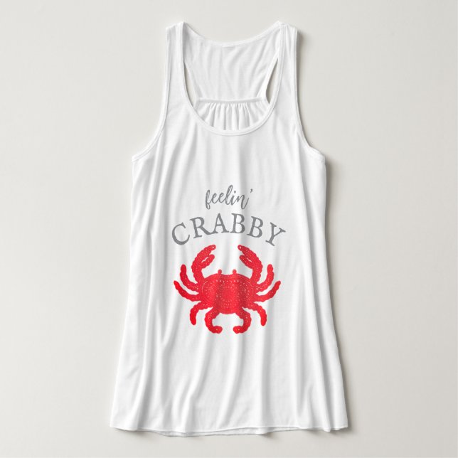 Women's Feelin Crabby Tank Top (Design Front)