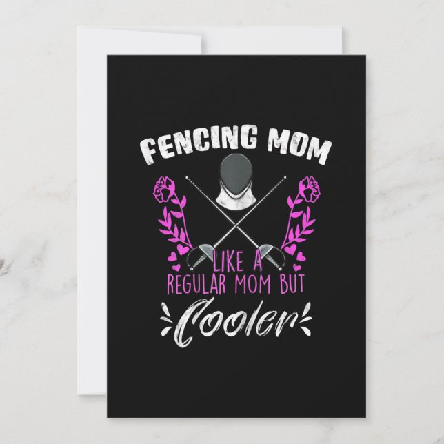 Womens Fencing Mother´s Day Mom Love Holiday Card (Front)