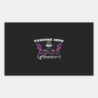 Womens Fencing Mother´s Day Mom Love Rectangular Sticker