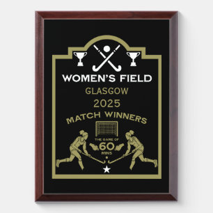 Women's Field Hockey Prize Award Plaque