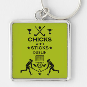 Women's Field Hockey Sports Keychain