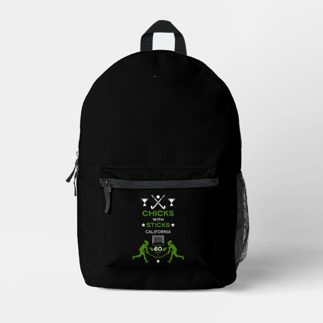 Women's Field Hockey Sports Printed Backpack (Front)