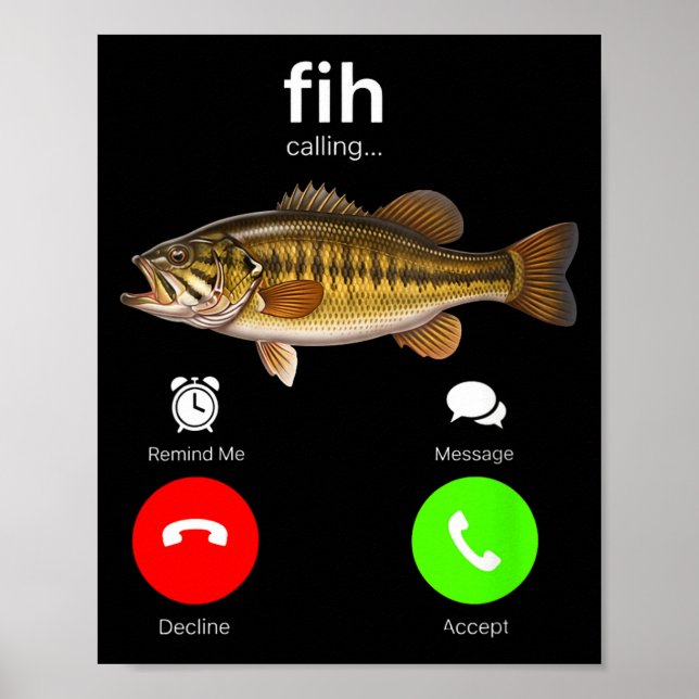 Women's fih calling remind decline accept phone poster (Front)