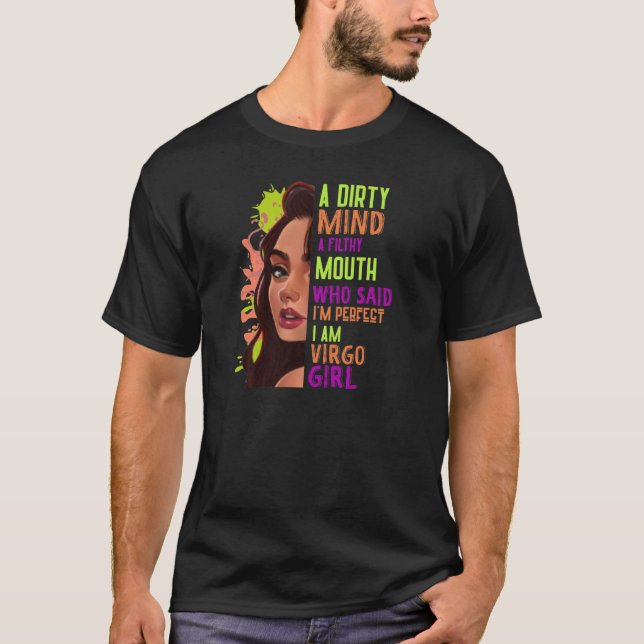 Womens Filthy Mouth Virgo Girl Zodiac Funny Cute A T-Shirt (Front)
