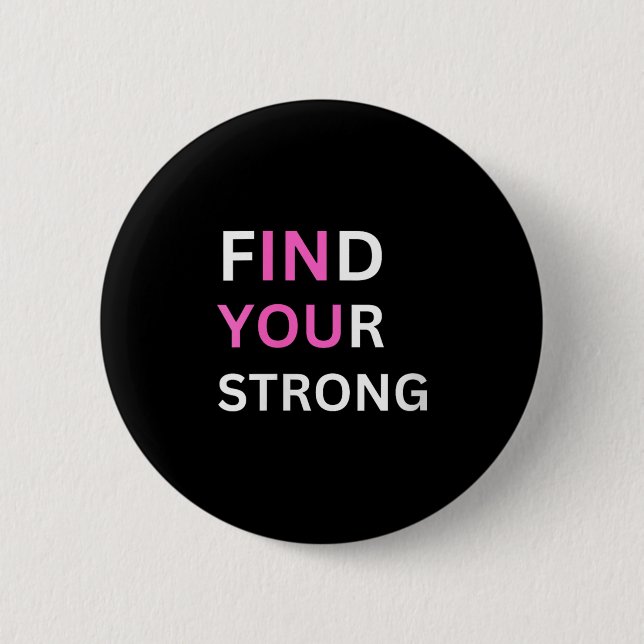 Womens Find Your Strong, In You! V-neck  Button (Front)