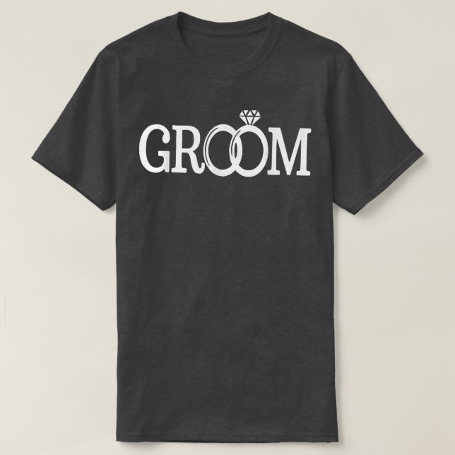Womens Finger Ring With Groom Wedding Bridal Party T-Shirt (Design Front)