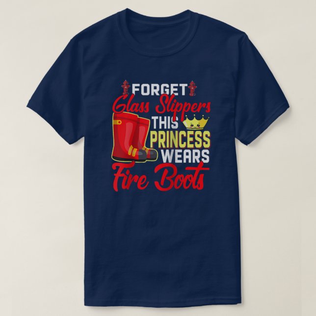 Womens Firefighter Female Fire Fighter T-Shirt (Design Front)