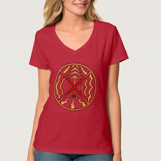 Women's First Nations T-Shirt Spiritual Tribal Art (Front)