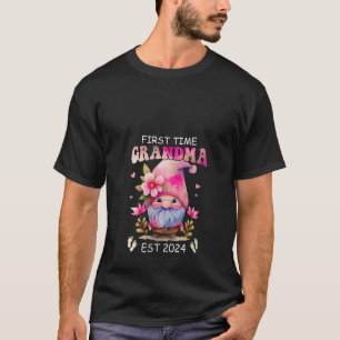 Womens First Time Grandma Est 2024 Pregnancy Annou T-Shirt