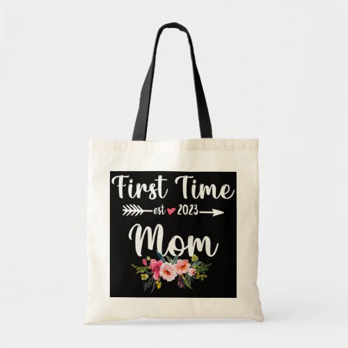 Womens First Time Mom Est 2023 Promoted To New Tote Bag