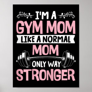 Womens Fitness Muscle Workout Exercise Gym Mom Ba Poster