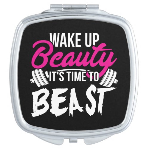 Womens Fitness _ Wake Up Beauty Time To Beast Makeup Mirror