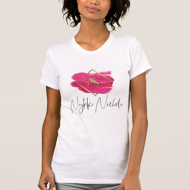 Women's Fitted V-Neck Nykki Nichole T-Shirt (Front)